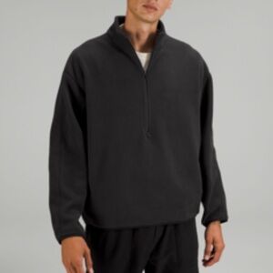 Lululemon oversized fit fleece half zip in black
